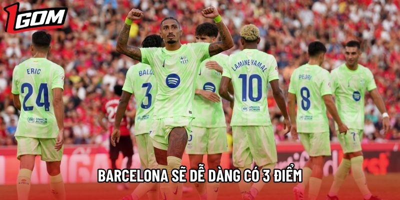 Barcelona sẽ dễ dàng có 3 điểm Barcelona sẽ dễ dàng có 3 điểm